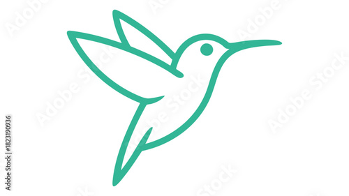Simple hummingbird vector icon