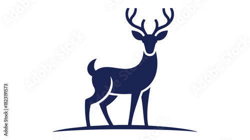 Deer stag elegant vector artwork