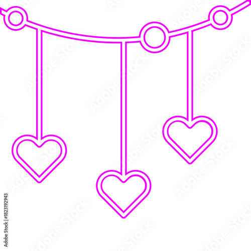 Mother's Day Neon Heart Decoration