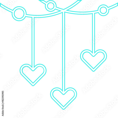 Mother's Day Neon Heart Decoration