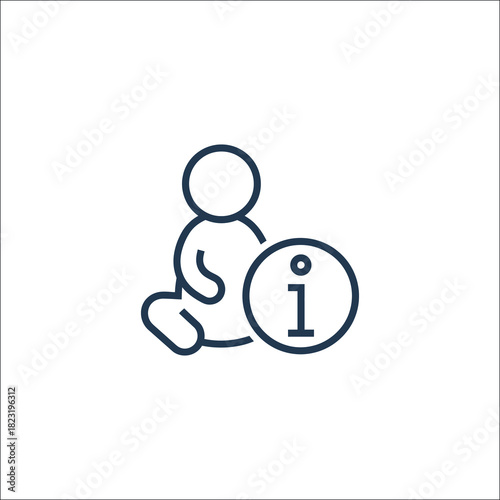 Infant botulism medical icon for health and science communication