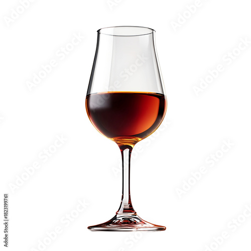 Elegant Glass of Red Wine on a transparent background