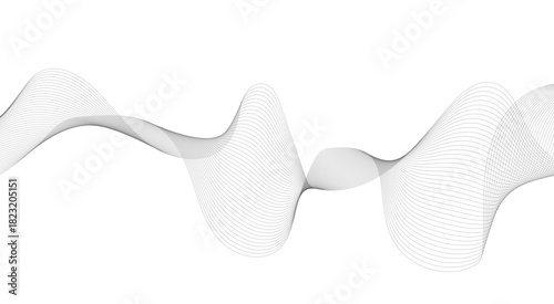 Abstract wave element for design. Digital frequency track equalizer, Wave with lines created using blend tool. 