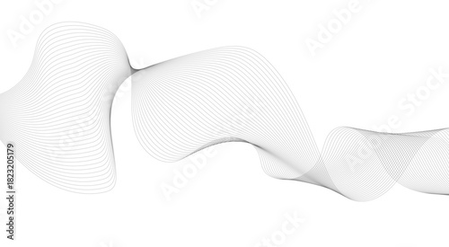 Abstract wave element for design. Digital frequency track equalizer, Wave with lines created using blend tool. 