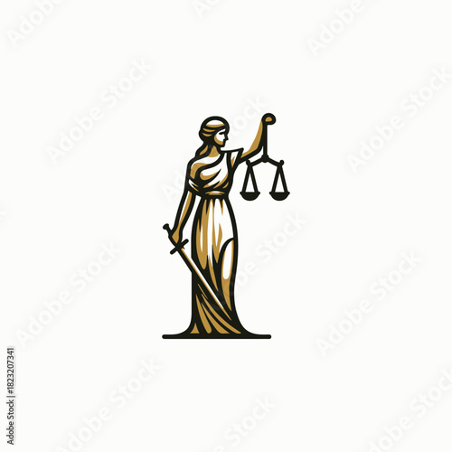 Themis Justice Goddess Logo