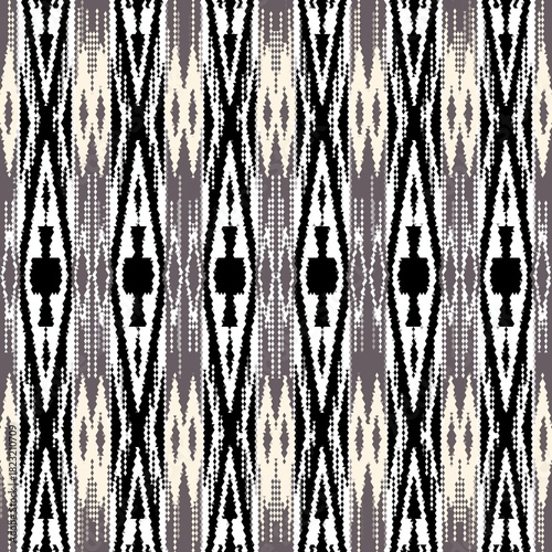 Trendy seamless pattern with geometric elements for modern apparel designs, fabrics, stylish backgrounds, and captivating artistic projects with visual impact