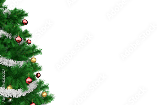 christmas tree and decorations ornaments