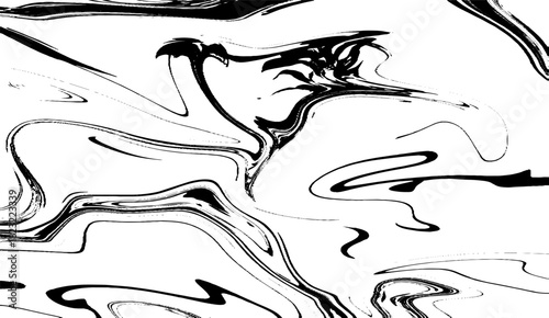 Abstract marble distorted monochrome background. Vector ink liquid creative psychedelic pattern