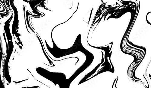 Abstract marble distorted monochrome background. Vector ink liquid creative psychedelic pattern
