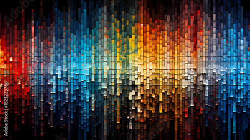 Wallpaper Mural abstract digital light bar spectrum Torontodigital.ca