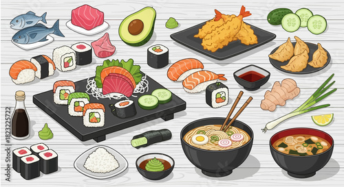 Traditional Japanese Cuisine Collection