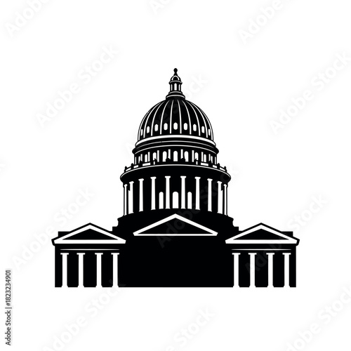 United States Capitol Building Silhouette.