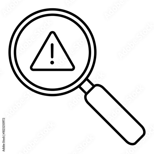 search error line icon with editable stroke