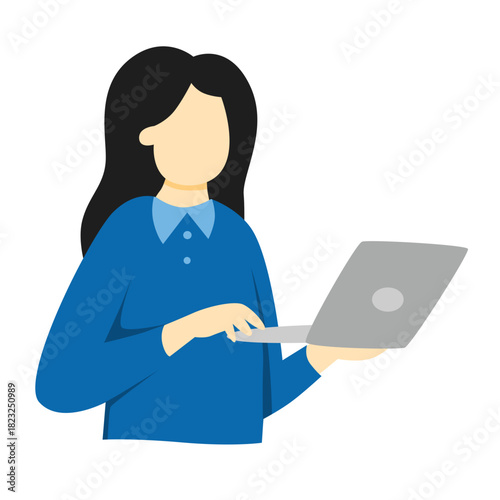 Business woman with laptop