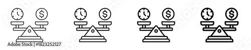 Price Balance Scale  Icon Set Different Style Collection
