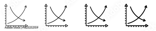 Supply And Demand Curve  Icon Set Different Style Collection
