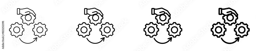 Fotografia Market Intervention  Icon Set Different Style Collection