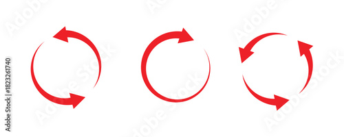 circle arrow icon isolated on white background. Circle arrows icon set. Blue circle arrows icon set. Round reload sign, repeat icon, rotate arrow symbol, arrow pictogram, refresh reload rotation loop,