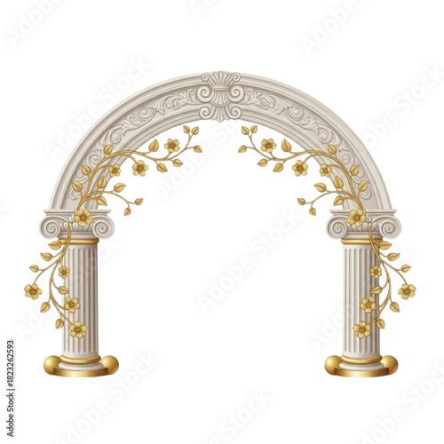 golden gate isolated on white