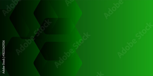 Green Gradient Abstract Background With Hexagon Shapes For Modern Design And Tech Projects eps10