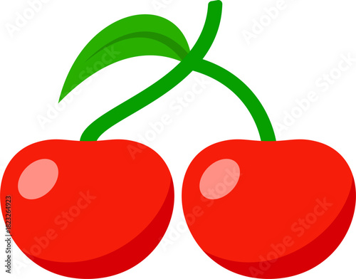 vector illustration of cherry fruit