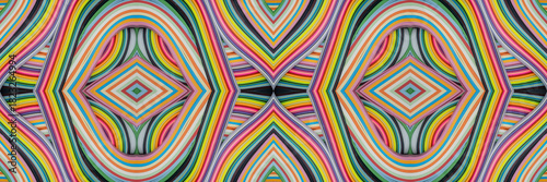 Abstract vibrant color wave rainbow strip paper background, Colorful curve striped background, macro view