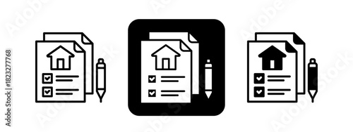 Registration Form  Solid color and black line drawing vector illustration set