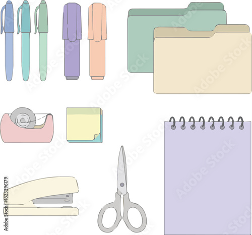 Office Supplies and Stationery Set