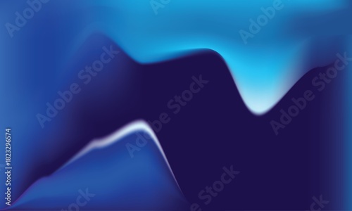Abstract deep blue gradient background with dynamic wave forms.