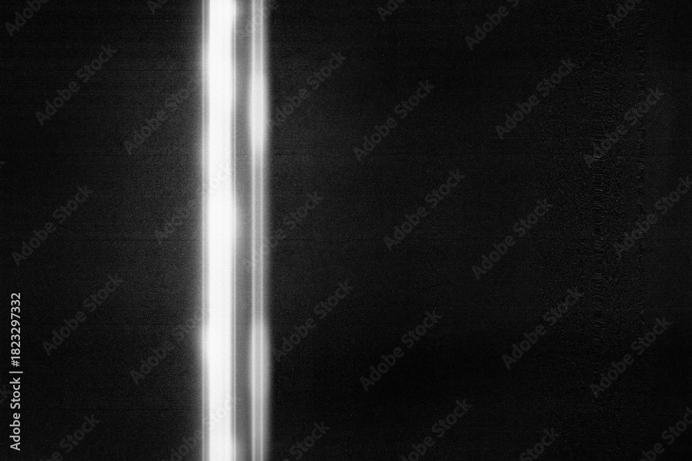 Obraz premium Old film texture with scratches, noise and glitch shapes. Realistic overlay film texture in black-white, dust and grain.