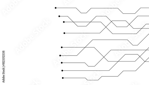 Abstract futuristic circuit board Illustration, Circuit board with various technology elements. Circuit board pattern for technology background. Vector illustration