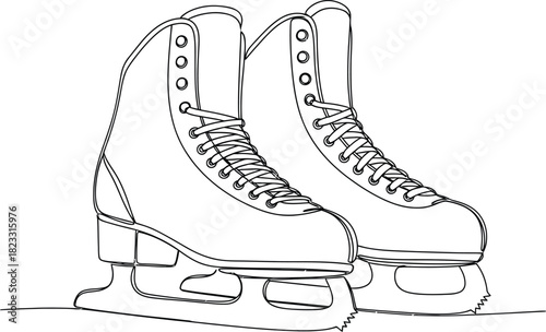 Ice skates skating winter sport recreation footwear equipment cold ice rink