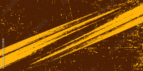 brown and orange gradient abstract wide horizontal banner with hexagon carbon fiber grid and orange luminous lines. Technology vector background with orange neon lines. vector, gradient lines, 10 eps