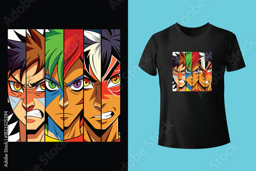 anime t shirt design woman t-shirt