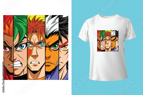 anime t shirt design woman t-shirt