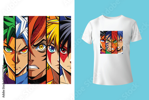 anime t shirt design woman t-shirt