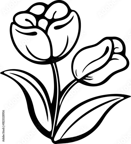 SVG vector illustration of artificial flowers.Vibrant Floral Bouquet with Various Flower Designs