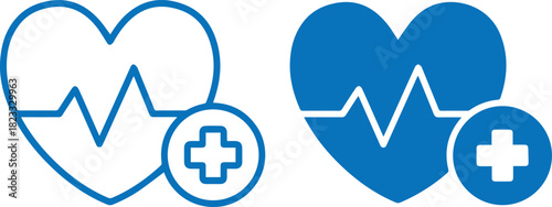 heartbeat make a heart symbol heart icon with a medical cross symbol inside heart,medical symbol,black and white,minimalist,silhouette,simple shapes