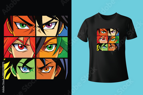 anime t shirt design woman t-shirt