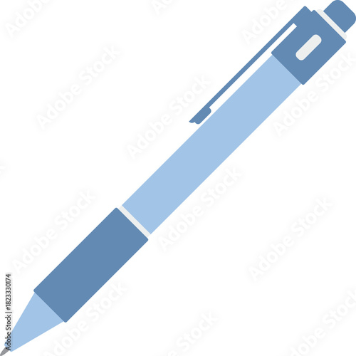 Vector illustration of a blue pen