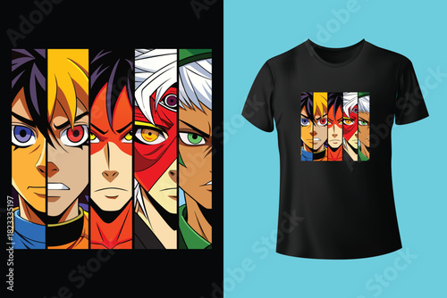 Anime Style t shirt design. Regret is a curse. Creative typography t shirt design.