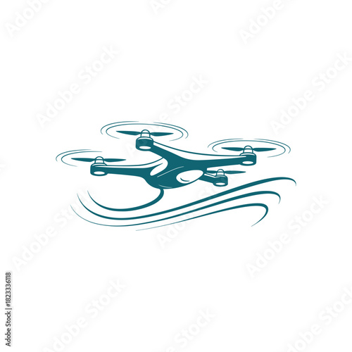 Minimal Flying Drone Icon Template