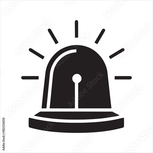  alarm siren emergency icon vector illustration