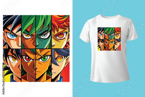 Anime Style t shirt design. Regret is a curse. Creative typography t shirt design.