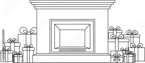 Fireplace gifts christmas holiday presents celebration winter season new year