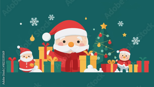 Cartoon Christmas Stickers Collection