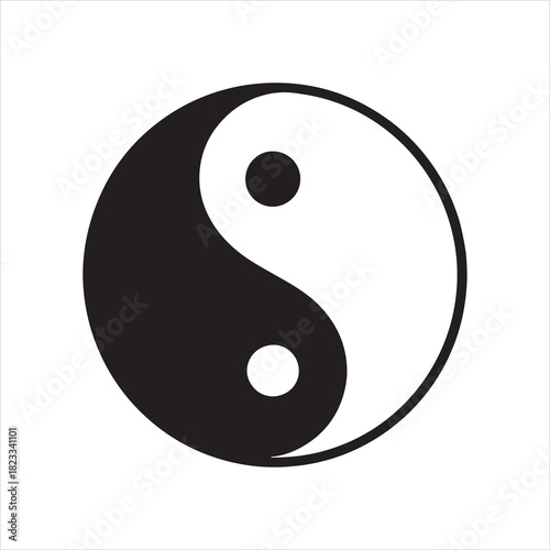  yin yang symbol vector illustration