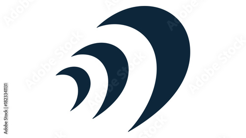 Sound wave ripple symbol logo