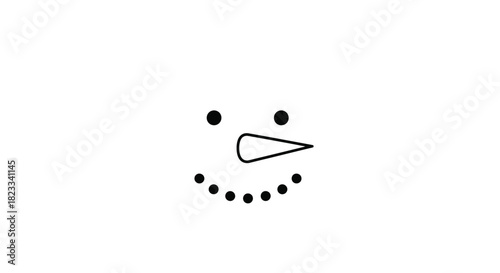 Snowman face winter holiday christmas festive season celebration cold december joy