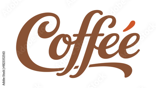 Stylized coffee wordmark design